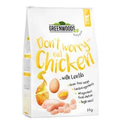 Greenwoods 3 kg pienso para gatos ¡con 5 € de descuento! - Pollo con lentejas, patatas y huevo
