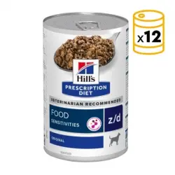Hill's Prescription Diet z/d Food Sensitivities Comida Húmeda para Perros Paté Original, 12 x 370 gr