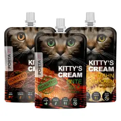 Porta 21 Kitty's Cream Farm snacks para gatos - 9 x 90 g (3 variedades) - Pack Ahorro