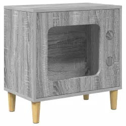 vidaXL Casa para Gatos Gris Sonoma 51 x 30 x 52 cm - 51 x 30 x 52 cm