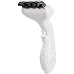Zoomtopia Cepillo autolimpiante para gatos perros pelo largo, metal blanco - Blanco