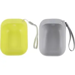 ZooVenture Bebedero portátil de silicona para perros (2 unidades) - Juego de 2 piezas: Verde + Gris