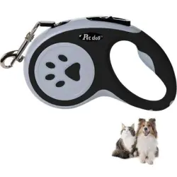 ZooVenture Correa retráctil negra para perros de 5 m - Color: Negro