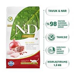 Farmina N&D Grain Free Neutered para gatos 1.5 Kg.