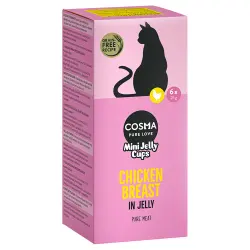 Cosma Mini Jelly Cups 6 x 25 g snack para gatos - Pechuga de pollo