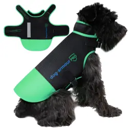DOG ARMOUR CHALECO DE PROTECCIÓN ANTI MORDIDA PARA PERROS VERDE
