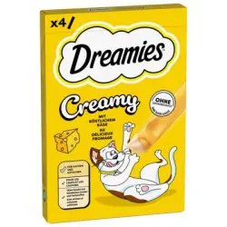 Dreamies Creamy Snacks snacks cremosos para gatos - Queso (44 x 10 g) - Pack Ahorro