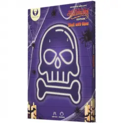 Forever Neon Plexi Led Skull With Bone Neón de Pared de Calavera Blanco