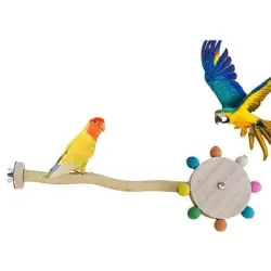 FurryFusion Percha giratoria para pájaros con forma de molino de viento - Artículo 1