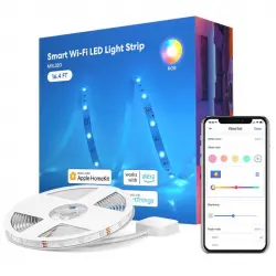 Meross MSL320HK EU Tira LED Inteligente WiFi RGB 2x5m Compatible con Apple HomeKit/Google/Alexa