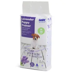 Savic Puppy Trainer empapadores con olor a lavanda para perros - Medianos: 45 x 30 cm (L x An) - 30 uds.