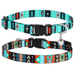 UAMLY Collar desmontable para gato con cascabel - 2 piezas