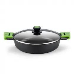 BRA Prior Cacerola Baja con Tapa Cristal 36cm Teflón