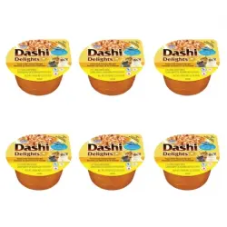 Dashi Delights Comida Húmeda en Caldo con Atún y Queso, 6 x 70 gr