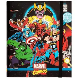 Erik Carpeta Troquelada Premium 4 Anillas Marvel Comics Vengadores
