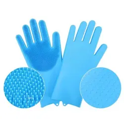 FurryFusion Guantes de silicona para lavar animales - Artículo 1