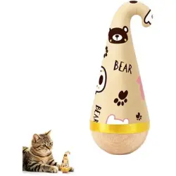 HausPets Gato oso de juguete interactivo hecho de madera y algodón - Artículo 1