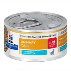 Hill’s Prescription Diet c/d Cuidado Urinario Estrés Estofado de Atún lata para gatos