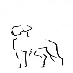 Ilustración de Dogo A4 sin marco color Blanco
