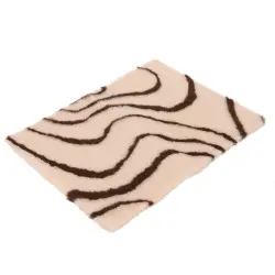 Manta para mascotas Vetbed® Isobed SL Wave, crema/marrón - 100 x 75 (L x An)