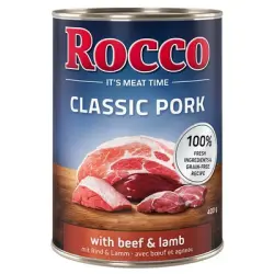 Rocco Classic Pork 6 x 400 g - Cerdo con vacuno y cordero
