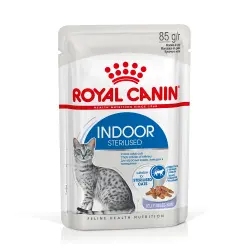 Royal Canin 12 x 85 g comida húmeda para gatos: ¡20 % de descuento! - Indoor Sterilised en gelatina