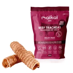Tráqueas de ternera deshidratadas. Chuches para perros 100% Natural. MAIKAI PETS. 2 UDS.