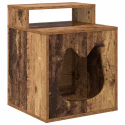 vidaXL Casa para Gatos Madera vieja 42,5 x 40 x 53,5 cm - 42,5 x 40 x 53,5 cm