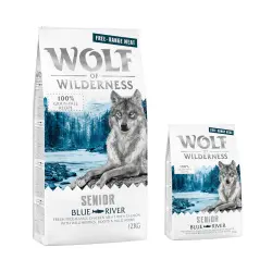 Wolf of Wilderness Senior Blue River con pollo de corral y salmón - 12 kg
