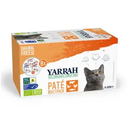 Yarrah Bio Paté ecológico en tarrinas 8 x 100 g - Pack de prueba mixto - Pack mixto