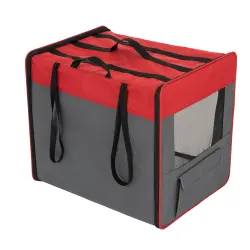 Caseta plegable First Class Basic - L: 53,5 x 79 x 66 cm (An x P x Al) - rojo y gris