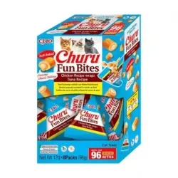 Churu Fun Bites Snack para Gatos Doble Textura Receta de Atún, 8 x 12 gr
