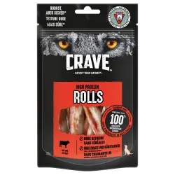 Crave Maxi High Protein Rolls snacks para perros - 50 g - Vacuno