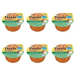 Dashi Delights Comida Húmeda en Caldo con Atún y Copos de Bonito, 6 x 70 gr