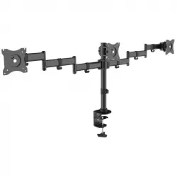 Equip Soporte Doble Brazo Articulado de Mesa para 3 Monitores 13"/27" VESA 100X100 Max 24Kg