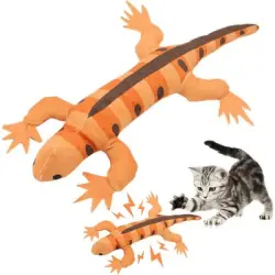 HausPets Lagarto de hierba gatera - Papel arrugado, ejercicio, dentición - Naranja