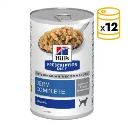 Hill's Prescription Diet Derm Complete Comida Húmeda para Perros Paté Original, 12 x 370 gr