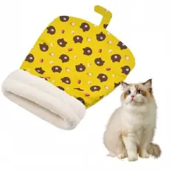 IntiMeg Saco de dormir para gatos de interior - AMARILLO