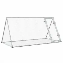 Jaula Para Conejos Acero Galvanizado Plateado 200x105x91 Cm Vidaxl