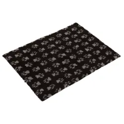 Manta para perros y gatos Vetbed® Isobed SL Paw, negra/gris - 100 x 75 cm (LxAn)