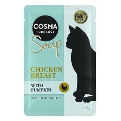 Pack %: Cosma Soup 24 x 40 g  - Pechuga de pollo con calabaza