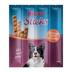 Rocco Sticks para perros - Pollo y salmón (120 g)