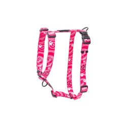 Rogz Arnés Huellas Rosas para perros - XL