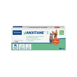 Virbac Anxitane S para gatos y perros pequeños - 60 comprimidos