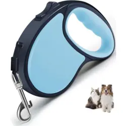ZooVenture Correa retráctil azul de 5 m para perros - Color: Azul | Longitud: 5 m (16 pies)