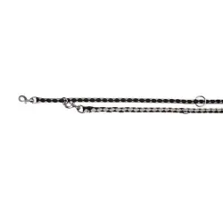 Correa para perros Cavo ajustable negro y plata S - M