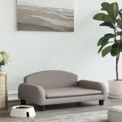 Cama Para Perros De Tela Gris Taupé 70x45x30 Cm