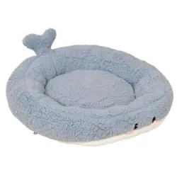 Cama TIAKI Teddy Whale para mascotas - Tamaño L: 80 x 18 cm (Diám x Al)
