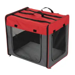 Caseta plegable First Class Basic - M: 46 x 61 x 53,5 cm (An x P x Al) - rojo y gris