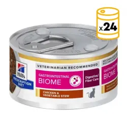 Hill's Prescription Diet Gastroinstestinal Biome Comida Húmeda para Gatos Estofado con Pollo y Vegetales, 24x82gr